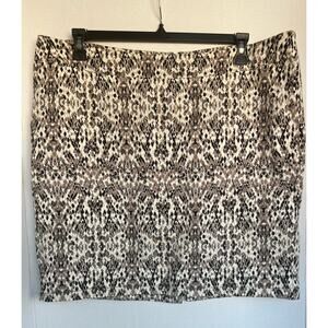 Merona Figure Flattering Stretch Black Beige and Cream Pencil Skirt Sz 18